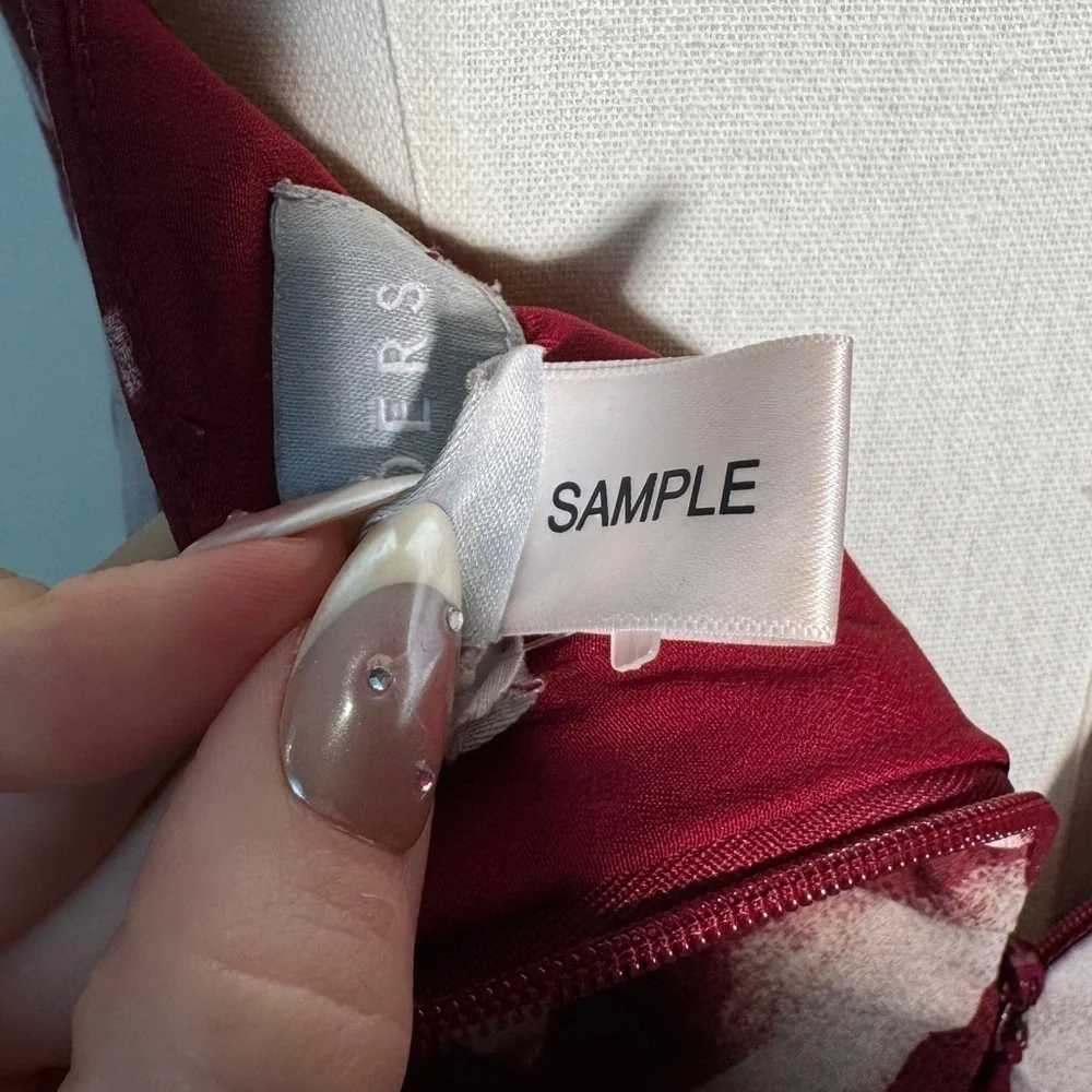 Finders Keepers Red and White Patterned Mini Dress - Picture 7 of 8